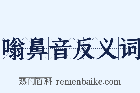 嗡鼻音反义词是什么意思的图片